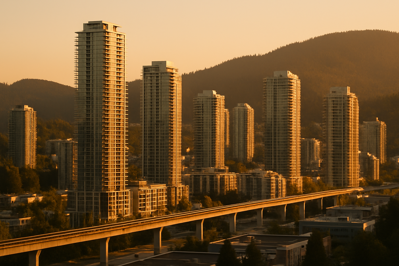 Coquitlam, BC skyline